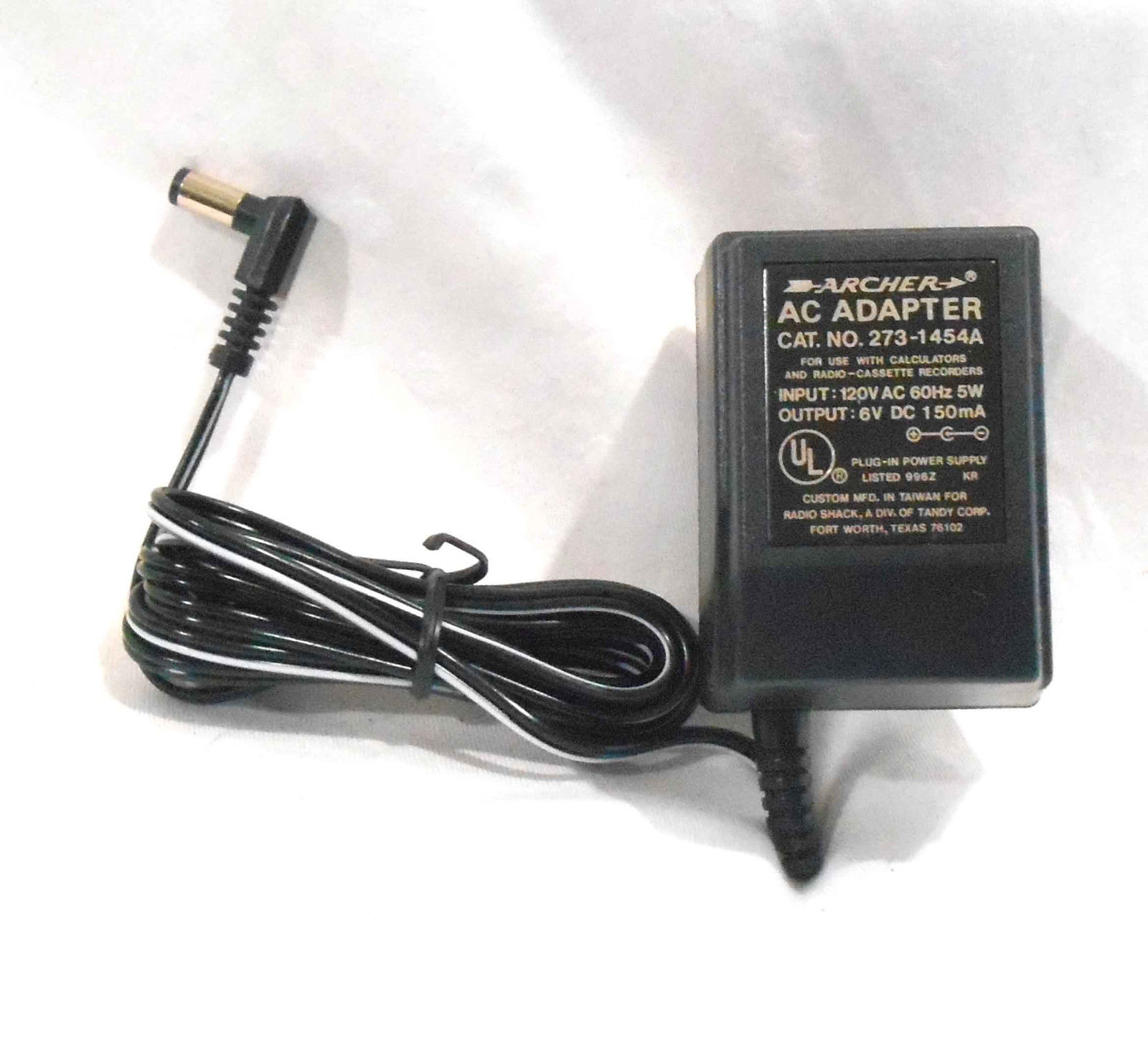 *Brand NEW* Archer 6V Model 273-1454A for Calculators Radio-Cassette Recorders AC Adapter Free shipping! - Click Image to Close